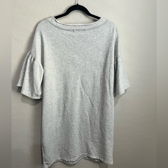 Sanctuary Mariana Sweatshirt Dress in Gray with Bell Sleeves, Size Small - Picture 3 of 6